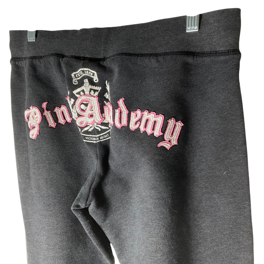 Victorias Secret PINK Academy Sweatpants Joggers Charcoal Dog Logo Y2K Medium